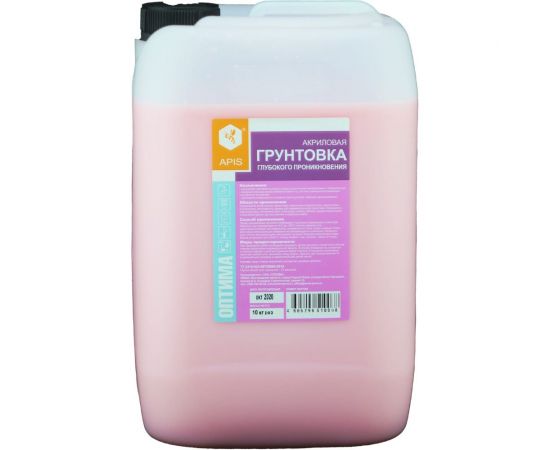 Грунтовка глубокого проникновения APIS Оптима, розовый, канистра 10 кг 4665296514486 