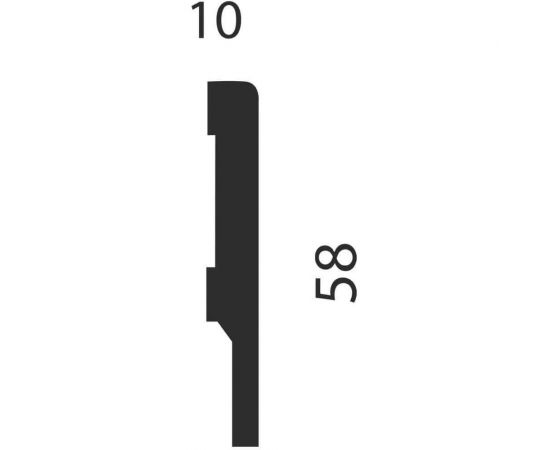 Плинтус COSCA DECOR AP71 под покраску, белый, 58x10x2400 мм, МДФ СПБ098259 – изображение 2