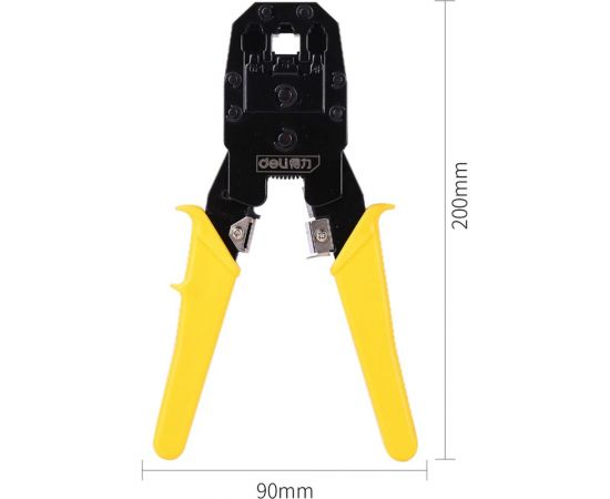 Обжимные клещи DELI DL2468 4P, 6P, 8P 98340 – изображение 2