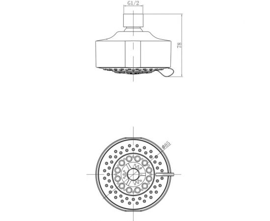 Лейка для верхнего душа Lemark 5-функциональная LM8041C – изображение 2
