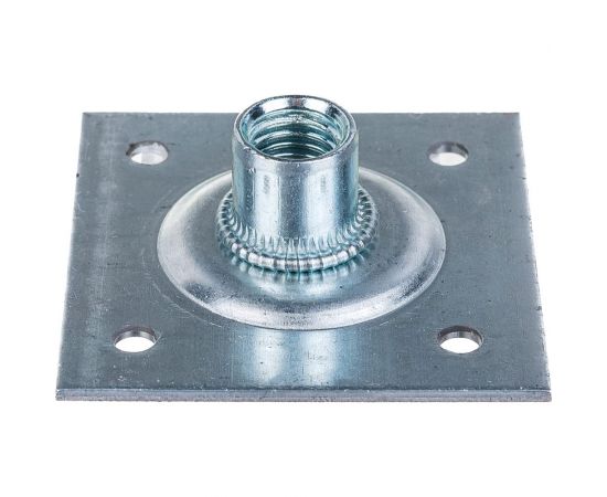 Опорная облегченная пластина Tech-Krep 60х60х2,0 мм с гайкой М12 оцинкованная - накл. 134464 – изображение 2