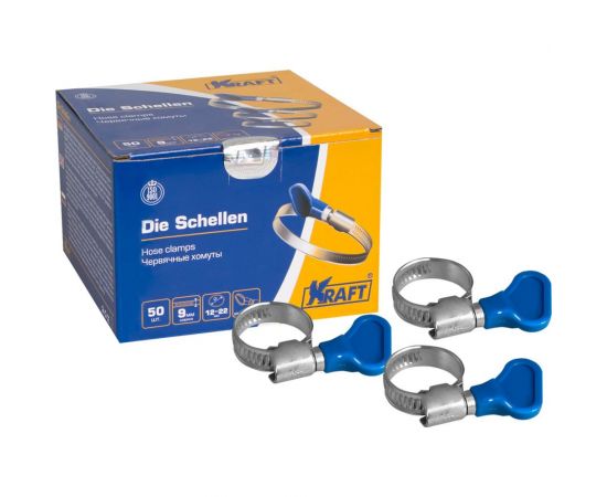Хомут с ключом KRAFT 12-22 мм, уп. 50 шт. KT 880502 – изображение 2