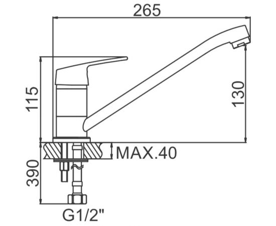 Смеситель для кухни LEDEME картридж диаметр 35 мм L4816 806520 – изображение 2