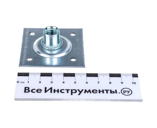 Опорная облегченная пластина Tech-Krep 60х60х2,0 мм с гайкой М12 оцинкованная - накл. 134464 – изображение 3