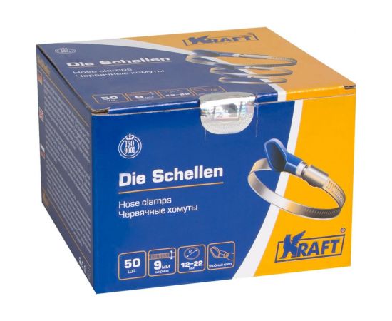 Хомут с ключом KRAFT 12-22 мм, уп. 50 шт. KT 880502 – изображение 3