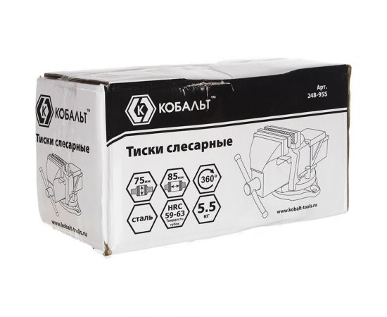 Слесарные поворотные стальные тиски КОБАЛЬТ 248-955 – изображение 3