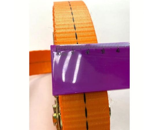 Длинная часть стяжного ремня ТамбовТехСнаб 1.6 т, 2 м, 25 мм 7930130714788 – изображение 4