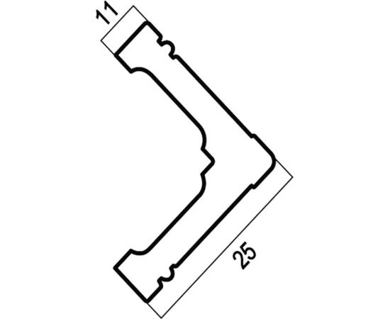 Угол Cosca интерьерный багет, 25 мм, золотой СПБ028166 – изображение 4