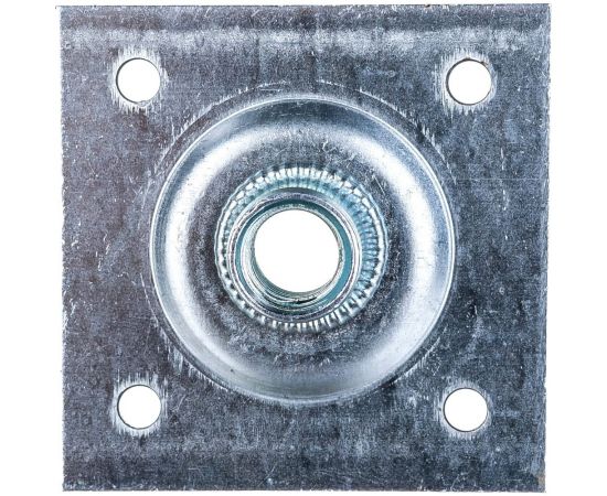 Опорная облегченная пластина Tech-Krep 60х60х2,0 мм с гайкой М12 оцинкованная - накл. 134464 – изображение 4