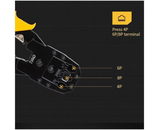 Обжимные клещи DELI DL2468 4P, 6P, 8P 98340 – изображение 4