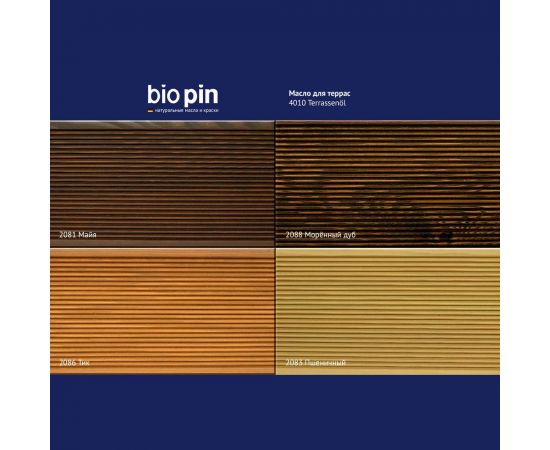 Масло для террас BIO PIN 4010 Terrassenol в цвете Пшеничный (2083) 2 л 40105C101 – изображение 5