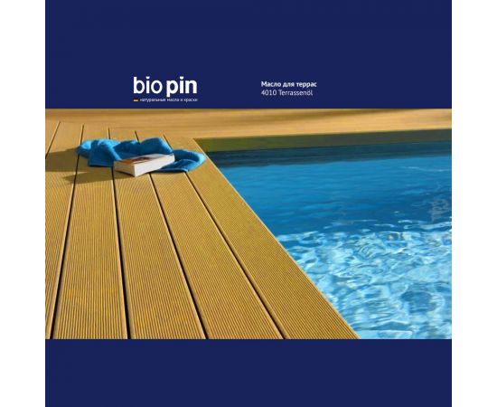 Масло для террас BIO PIN 4010 Terrassenol в цвете Пшеничный (2083) 2 л 40105C101 – изображение 10
