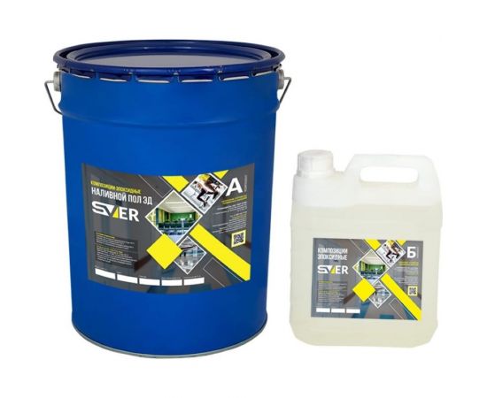 Наливной пол SVER ЭД RAL 7040, 14 кг (12+2 кг) 1000143 