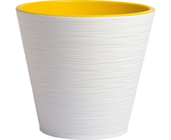 Пластиковый горшок с вкладкой liveingreen КОНУС белый диам. 20 см, 3.7 л К20-10 
