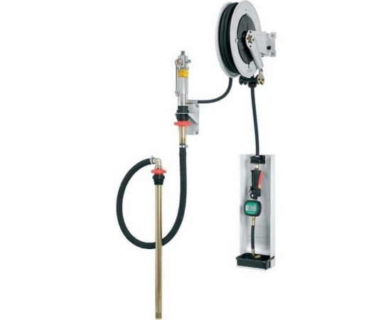 Комплект для раздачи масла из бочек KraftWell настенный, с катушкой KRW1742S 