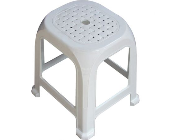 Табурет Росспласт Симпатия большой, белый, высота 45 см 523023 