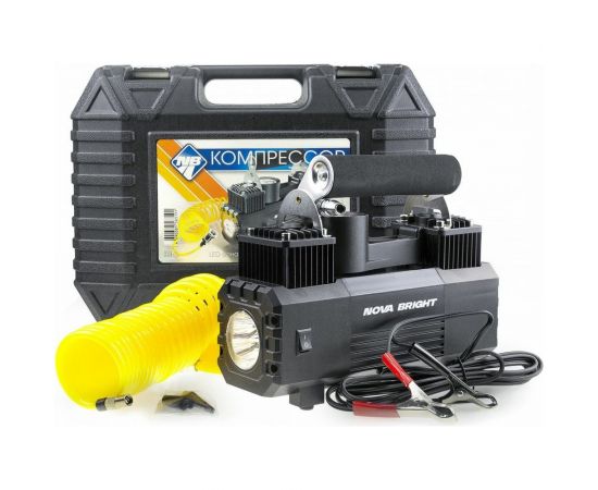 Компрессор АК-65 Nova Bright двухпоршневой, до 65 л/мин.,140 PSI, 12 В 47160 