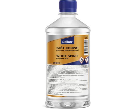 Уайт-спирит без запаха деароматизированный Selkor 0,5 л 33211 