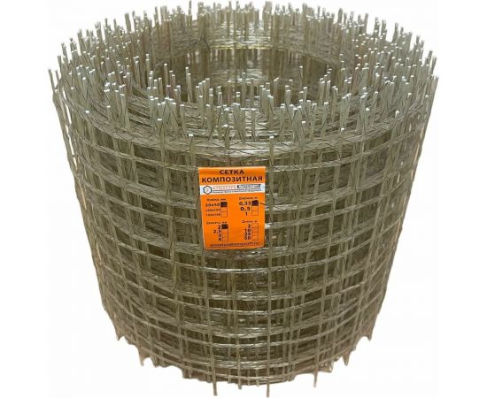 Сетка кладочная композитная стеклопластиковая Арматура Композит (2 мм, ячейка 50 мм, ширина 0,33 м, длина 25 м) 4660228920120 