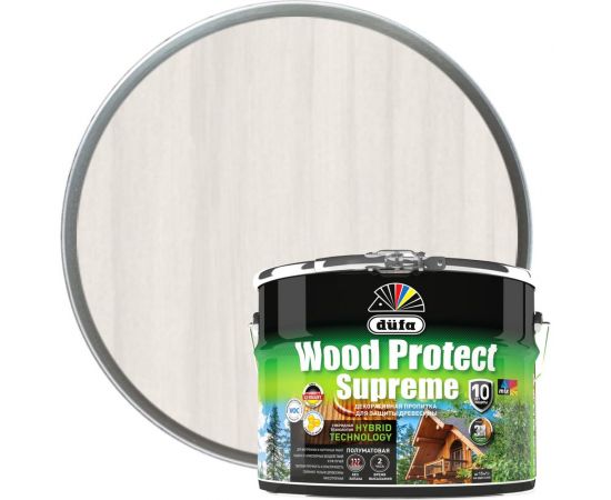 Пропитка Dufa WOOD PROTECT Supreme, белая 9 л МП00-008386 