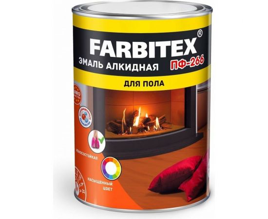 Алкидная эмаль FARBITEX ПФ-266 (желто-коричневый; 1.8 кг) 4300006013 