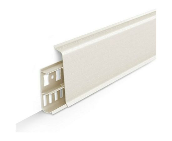Напольный плинтус DECONIKA (85 мм; 2,2 м; 033 кремово-белый; 1 шт.) Д-П85 033 КРМ БЕЛ 