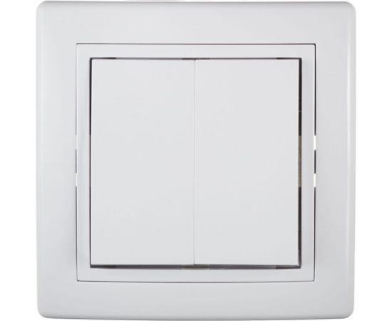 Двухклавишный выключатель Aling-conel PRESTIGE 10AX 250В, белый 606.00 113048 – изображение 2