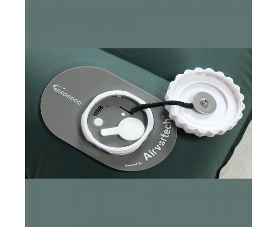 Надувной одноместный матрас для кемпинга Aerogogo GIGA зеленый GM2-01 – изображение 2