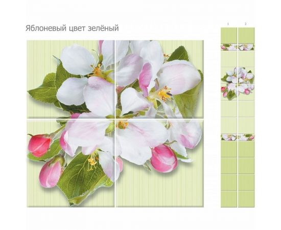 Панель ПВХ КронаПласт Unique яблоневый цвет зеленый, 2 шт. 00-00023749 – изображение 2