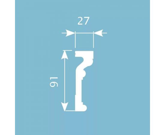 Молдинг Cosca decor MX045 91x27 мм, 2000 мм, экополимер СПБ097104 – изображение 2