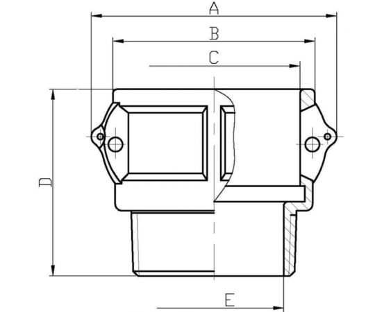 Полипропиленовый камлок ГРОССИС тип B 1" 0431752 – изображение 2