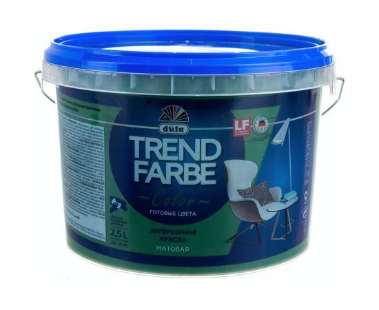 ВД краска Dufa TREND FARBE Зеленый папоротник (18-0121) 2,5 л Н0000006899 – изображение 2