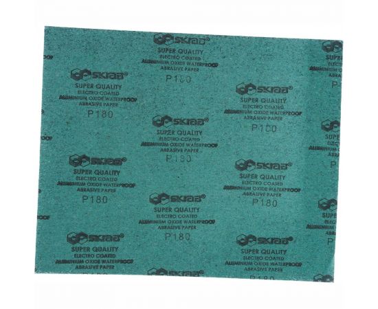 Бумага абразивная влагостойкая (10 листов; 230х280 мм; P180) SKRAB 35724 – изображение 3