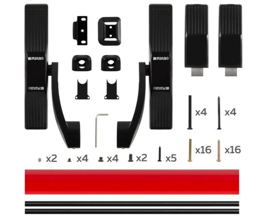 Нажимная ручка-штанга Fuaro 1700С с тягами в комплекте, для двухстворчатых дверей 41411 – изображение 3