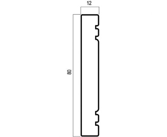 Молдинг Cosca 150-1 интерьерный багет, 80 мм, венге СПБ016583 – изображение 4
