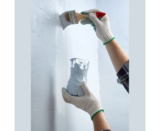 Трикотажные перчатки Фабрика перчаток, стандарт, с ПВХ, 7.5 класс, 5 нитей, белые, р.М 5-75-СТ-БЕЛ-(M) – изображение 4