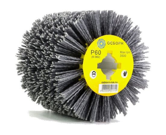 Щетка-валик нейлоновая по дереву 6-082 110 мм, P60 на щеточные шлифмашины ОСБОРН PLM.RB11010019P60 