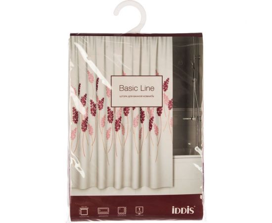 Штора для ванной комнаты IDDIS 200*200 см, полиэстер, lavender happiness SCID120P 
