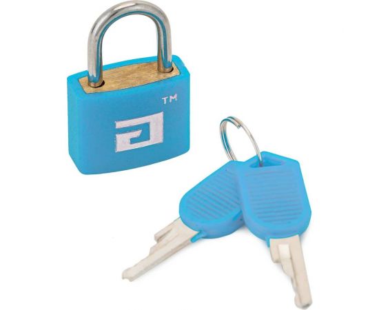 Навесной замок для чемоданов Аллюр ВС1Л-20 голубой, d=2,8 мм 8500 