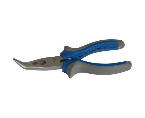 Длинногубцы Elmos изогнутые, 160 мм, 2-х компонентные рукоятки 40303-416 