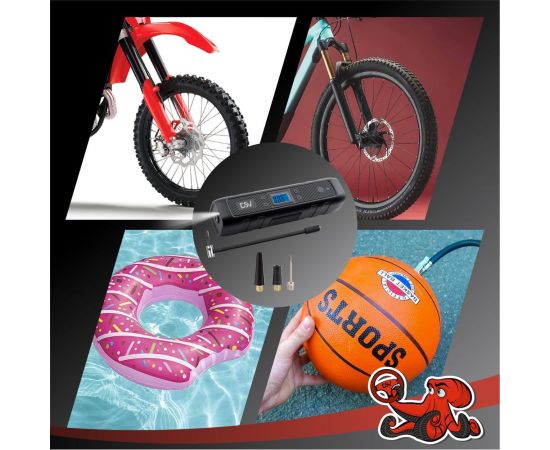 Компрессор-Power Bank DSV 3в1 беспроводной 4500мАч, LED фонарь, USB/Type-C, чехол 208100 – изображение 11