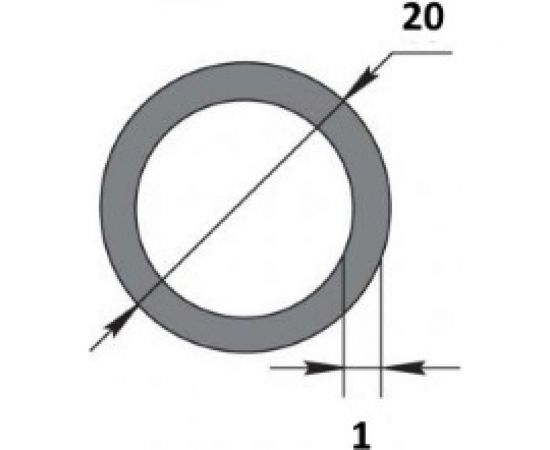 Алюминиевый профиль ЛУКА Сделай сам, труба круглая 20х1, 2000 мм, 5 шт. УТ000005724 – изображение 2