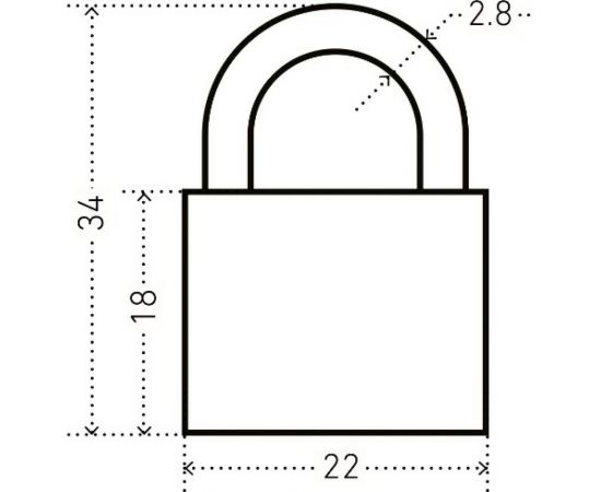 Навесной замок для чемоданов Аллюр ВС1Л-20 голубой, d=2,8 мм 8500 – изображение 3