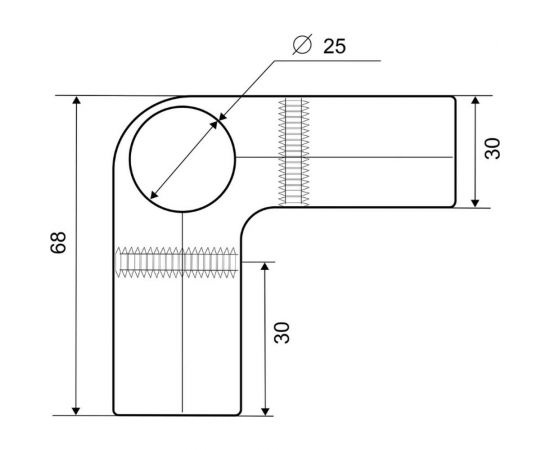 Угловой соединитель 3-х труб Palladium JF-16 CP СТ-00001051 – изображение 3