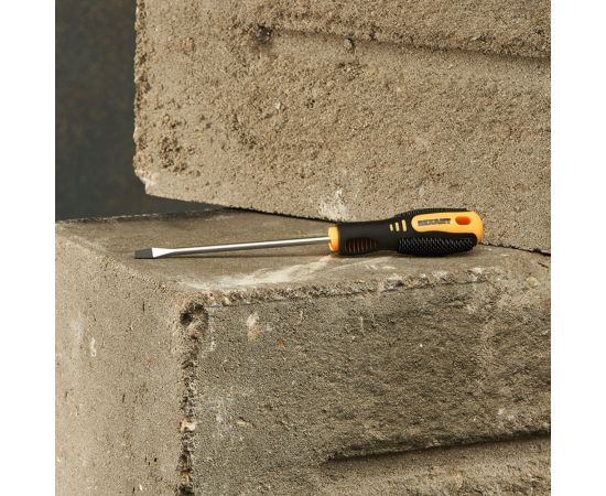 Шлицевая отвертка REXANT SL 4х100 мм, двухкомпонентная рукоятка 12-6424 – изображение 3