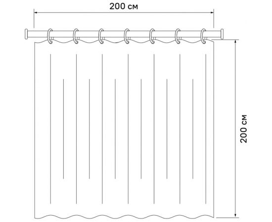 Штора для ванной комнаты IDDIS 200*200 см, полиэстер, lavender happiness SCID120P – изображение 4
