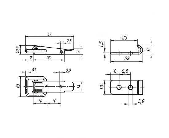 Накидная защелка со скобой KIPP K0044.1330572.9136282 – изображение 4