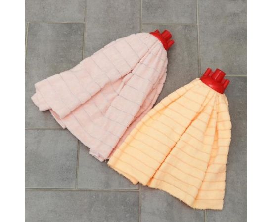 Насадка для швабры Доляна Юбочка цельная микрофибра, 150 грамм, цвет микс 1382136 – изображение 4