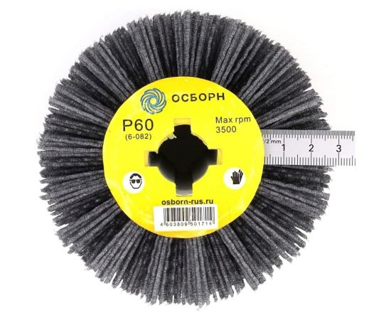 Щетка-валик нейлоновая по дереву 6-082 110 мм, P60 на щеточные шлифмашины ОСБОРН PLM.RB11010019P60 – изображение 4