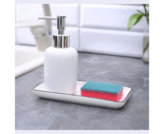 Бытовая губка Доляна Эконом с чистящим слоем, 10 шт, 7.5х4.5х2.5 см гх002 672767 – изображение 5